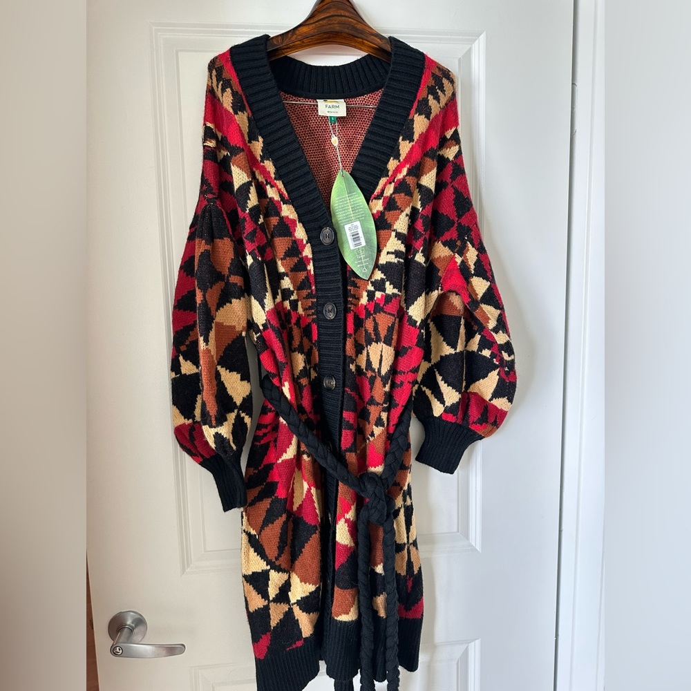 FARM Rio Multicolor Geometric Cardigan - Picture 5 of 9